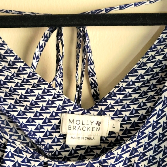 Molly Bracken Pleated Dress Size Large - Picture 7 of 7